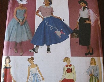 Simplicity 8742 Fab Fifties On Stage Costume Pattern 10 12 14