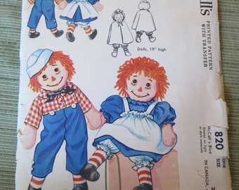 McCalls 50s 820 Rlagdy Ann und Rlagdy Andy Schnittmuster 50er Jahre mit Transferfolie und Schnittmuster
