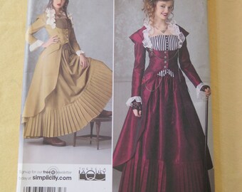 Simplicity 2172 Steampunk Costume Sewing Pattern Theresa LaQuey Victorian Aviator size 6 8 10 12 UNCUT FF