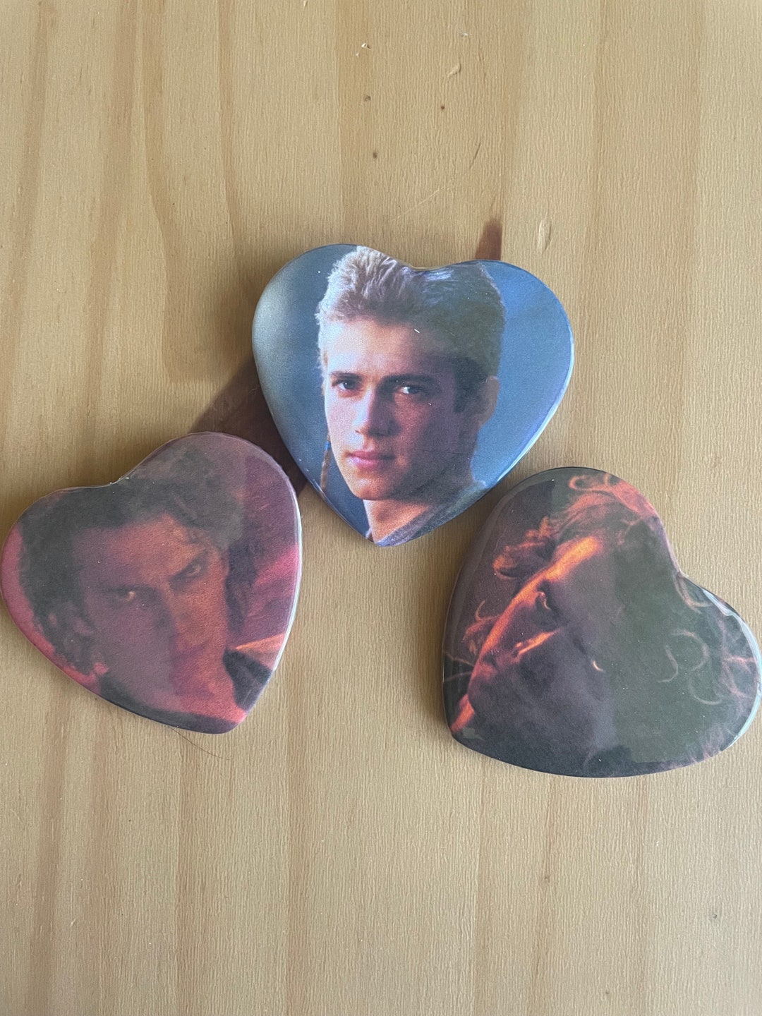 Anakin Button Anakin Skywalker Heart Button - Etsy