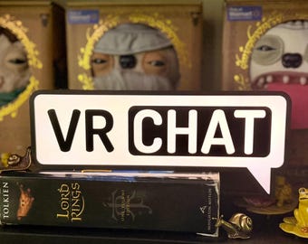 VR Chat RGB Lighted wall-mounted Sign