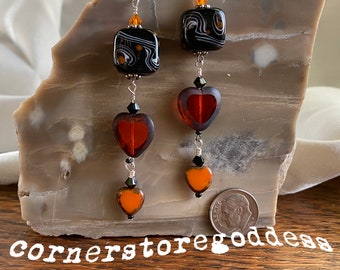 The Heart of Halloween Earrings EHAG by Cornerstoregoddess