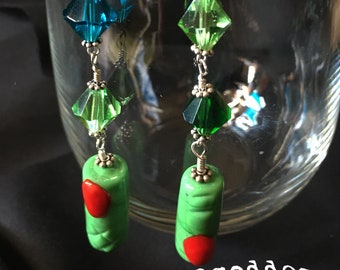 Spare Parts for Frankenstein's Monster Asymmetrical Dangle Earrings by Cornerstoregoddess