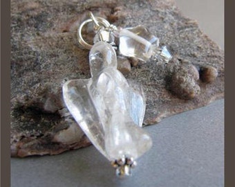 Cornerstoregoddess Quartz Angel Charm Zipper Pull