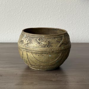 Vintage Nigerian Brass Bowl | Eclectic Handmade Vessel