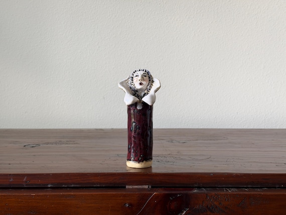 Vintage Figural Studio Pottery Vase | Handmade Ceramic Sculpture