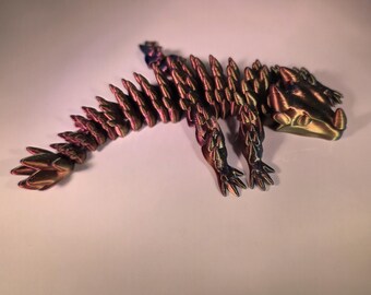 Adorable bebé dragón articulado - Juguete de dragón flexible impreso en 3D (¡Poseible y súper lindo!)