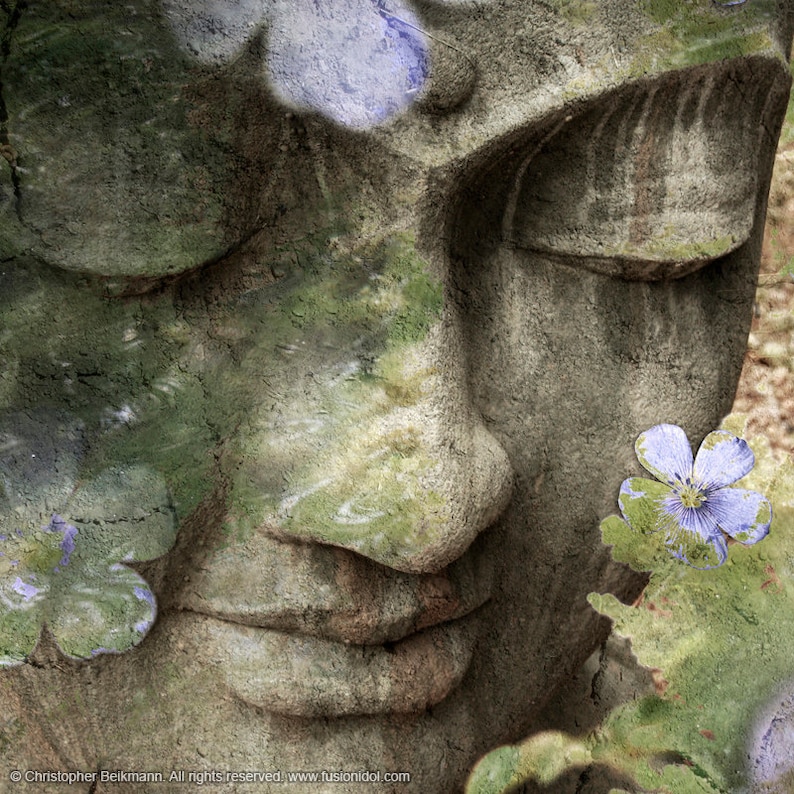 Green Buddha Canvas Buddhist Wall Art Picture Zen Buddha Etsy