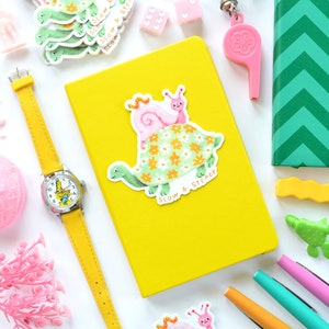 Lent et régulier - Tortue, escargot et inchworm Sticker | | vinyle Premium Die Cut 2,75 x 3 pouces