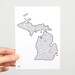 MICHIGAN Maze 5x7 Postcard Hand Designed by David Birkey Lansing ...