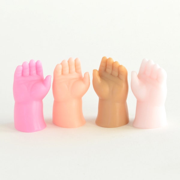 Handsoap | A Big Hand | Handmade Vegetable Glycerin Doll-Hand-Shaped Soap | Peach / White / Brown / Pink