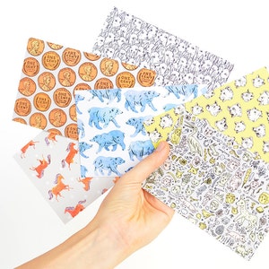 Surface Pattern Postcard Set | 6 Textile Designs by Marie Gardeski