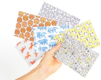 Surface Pattern Postcard Set | 6 Textile Designs by Marie Gardeski