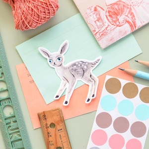 Cute Fawn / Baby Deer Sticker | Premium Die Cut Vinyl | 3 x 3 inches