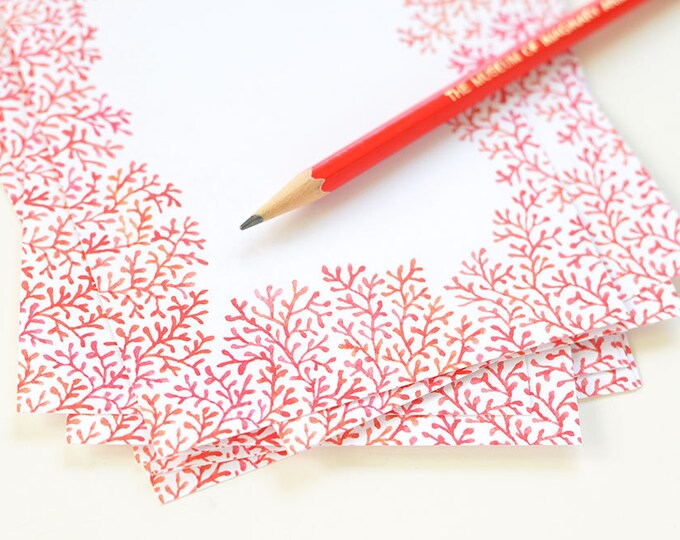 Crimson Clearing Looseleaf Note Paper Pages Illustrated Etsy