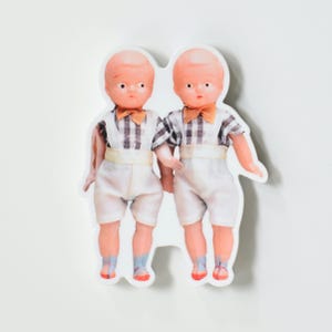 Adesivo Bow Tie Twins / Vinile fustellato Premium / 2,3 x 3 pollici