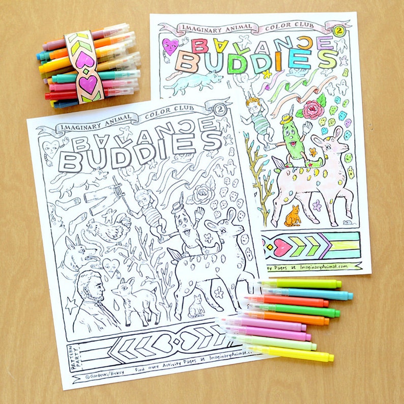 Color Club Page 2 Balance Buddies Instant Download Printable PDF image 5