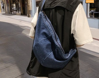 Trendy Denim Crossbody Bag, Women Shoulder Bag, Chest Bag, Casual Belt Bag, Sling Bag, Messenger Bag, Unisex Bag, Waist Bag, Fanny Bag