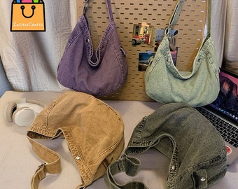 4 Colors! Large Capacity Crossbody Bag, Fashion Shoulder Strap Bag, Eco Tote Bag, Oversized Canvas Bag, Huge Bag, Single-Shoulder Bag