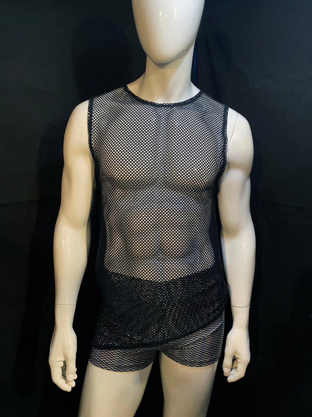 fishnet vest top