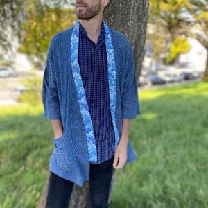 Great Waves Kimono | Loungewear, Robe, Festival Clothing, Menswear, Unisex, Burning Man