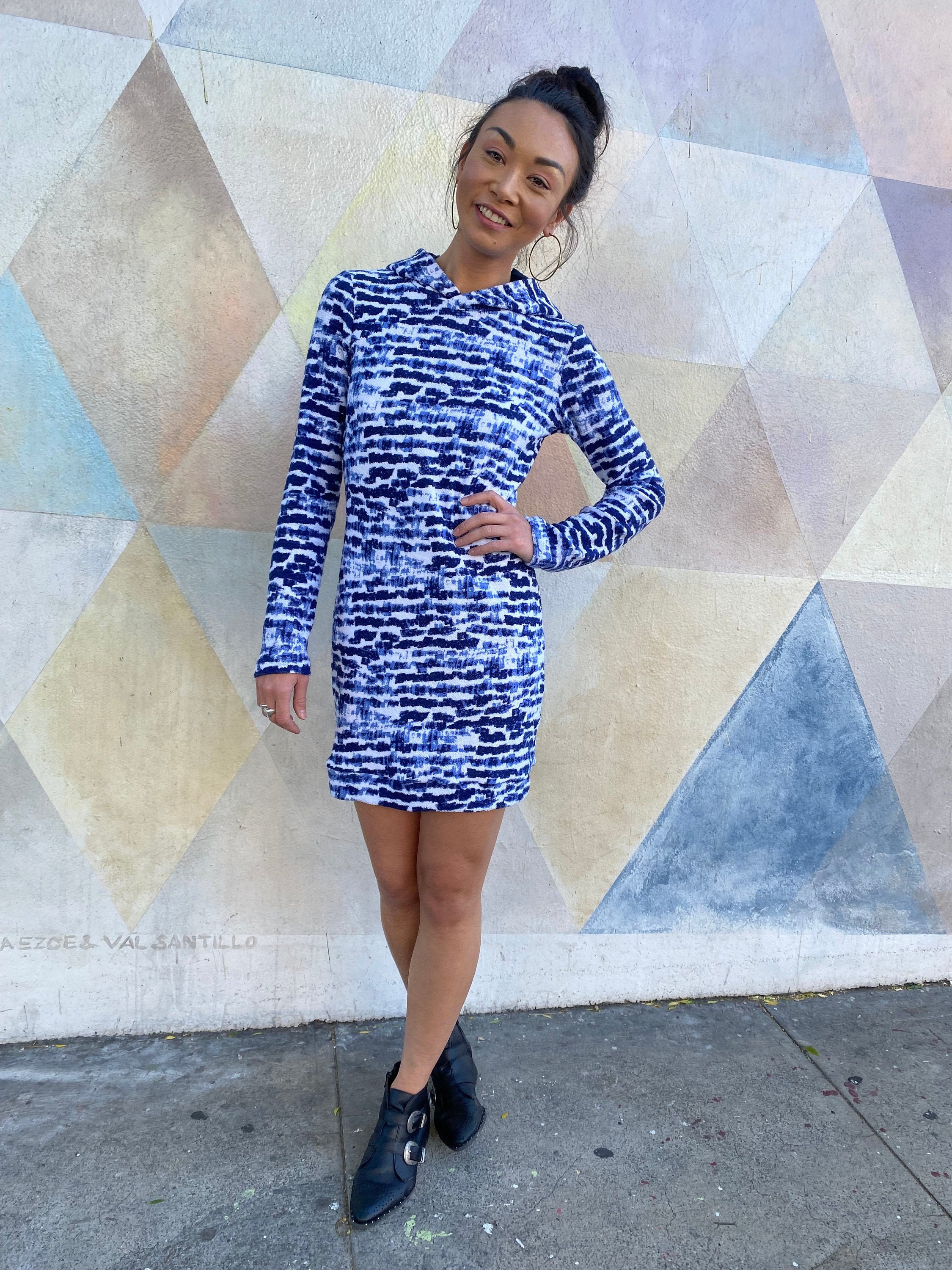 Hoodie Dress in French Terry With 