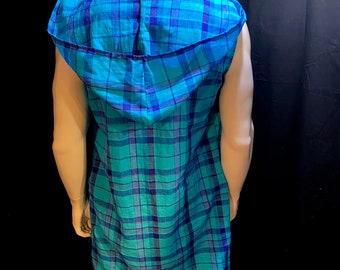 【BAON】[unisex] Loved Summer Check Hooded Vest Buffalo Plaid Vest