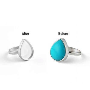 925 sterling silver Plating cup Ring findings , Pear stone setting bezel cup Ring, Handmade Collet Bezel Ring Setting