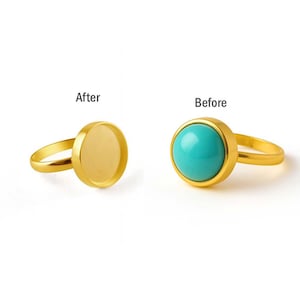 925 Sterling Silver Gold Plating, ROUND shape Bezel Cup Ring, Blank Ring Setting, Blank Collet Ring, Wholesale DIY Ring Supplies