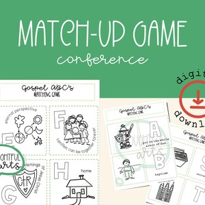 General Conference Matching Game, LDS General Conference Activity, Latter Day Saints, Games, Conference Game, Come Follow Me, Printable Game