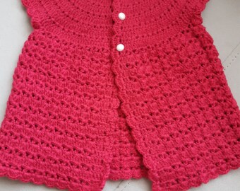 Gilet en tricot fait main, cardigans bio pour bébé, fabrication artisanale de haute qualité, 100 % coton, produit maison de femme au foyer, Denizli/Türkiye