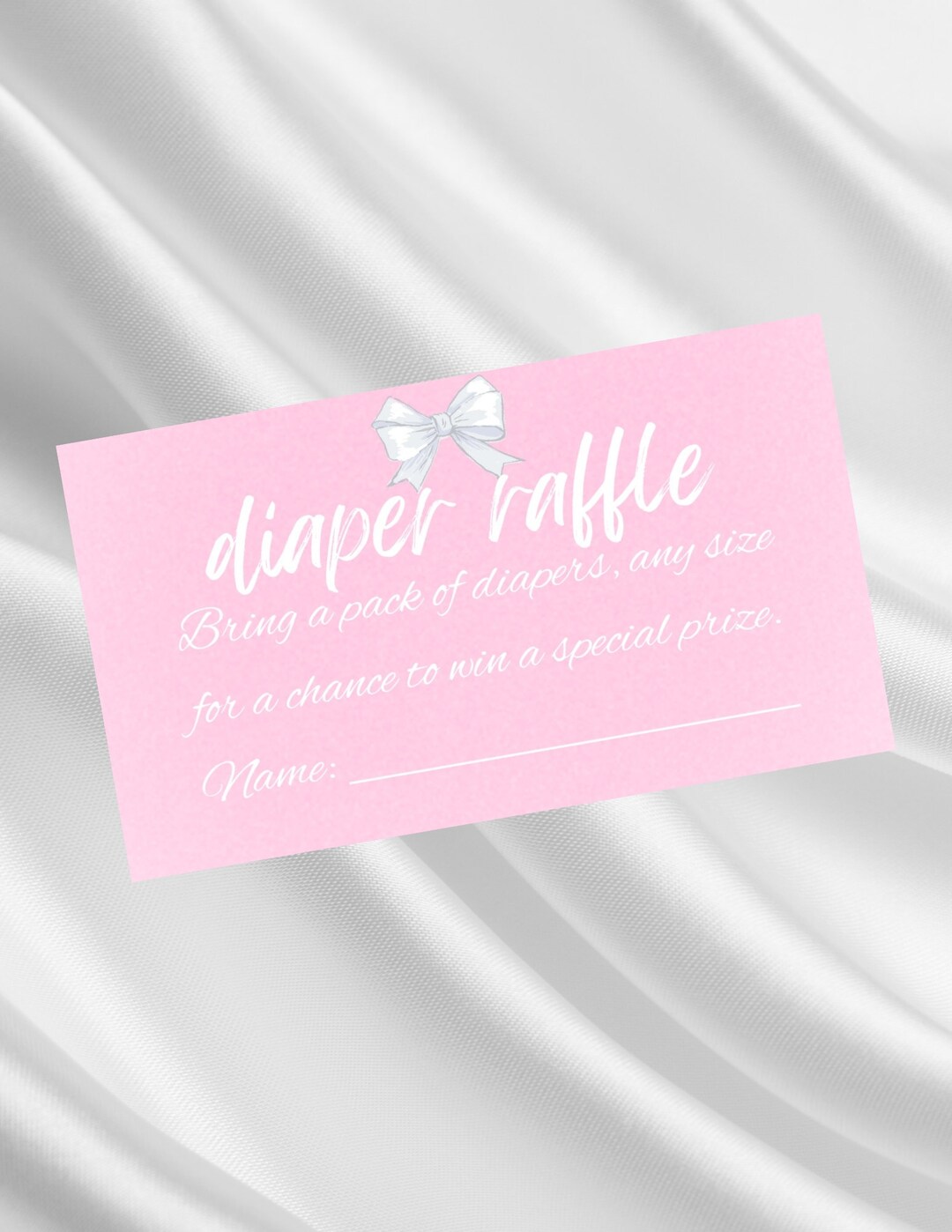 Tarjetas de rifa de pañales imprimibles, inserto de baby shower, baby ...