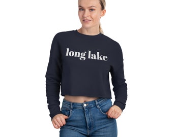 Long Lake Damen-Sweatshirt mit kurzem Schnitt