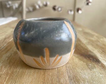 Jarrón Bud hecho a mano - Cerámica gris