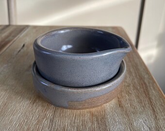 Juego de 2 cuencos de cerámica - Cerámica gris