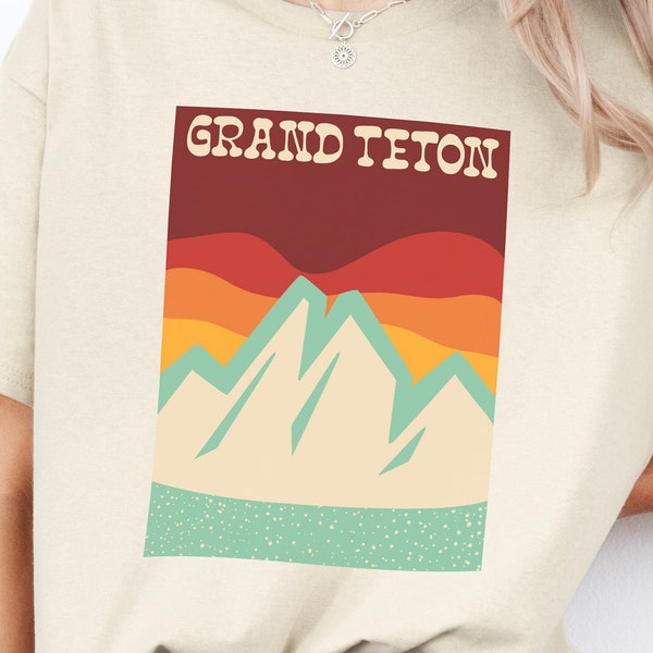 Grand Teton National Park T-Shirt, Original Art by Hannah, Grand Teton Trip Shirt, Adventure Tee, Grand Teton Park Shirt, National Parks Tee