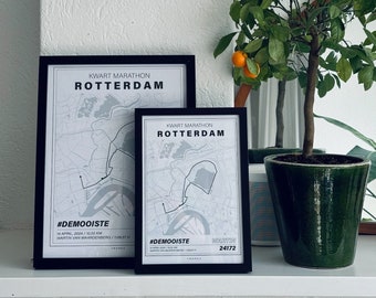 Stylized Poster Quarter Marathon Rotterdam 2024