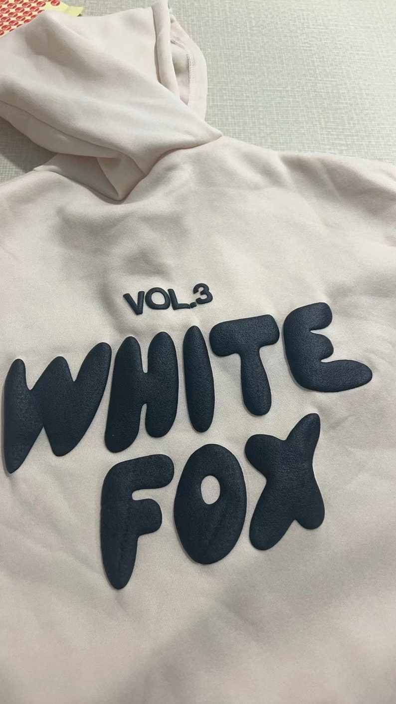 The White Fox Hoodie Tracksuit Casual Daywear Leisure Hoodie Offstage Sweatpants Lounge Wear Oversized Hoodie White Fox Merch zdjęcie 3