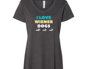 I Love Wiener Dogs Dachshund Sleep Shirt