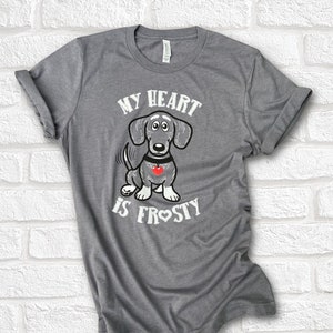 My Heart Is Frosty Dachshund T-Shirt