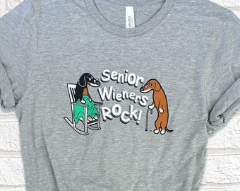 Dachshund T-Shirt Senior Wieners Rock