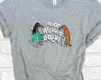 Dachshund T-Shirt Senior Wieners Rock