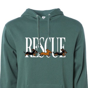 Dachshund Rescue Hoodie Sweatshirt