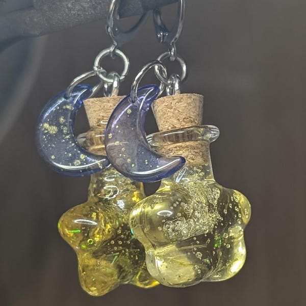 Pendientes de botella de poción: amuletos mágicos