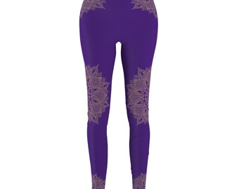 Leggings Yoga sport mandala zen oro