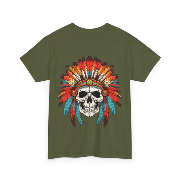 Tee-shirt Indian Skull unisexe unique