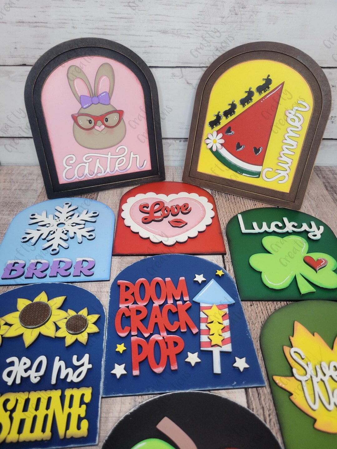 Interchangeable Small Double Framed Arched Boho Sign With 12 Month ...