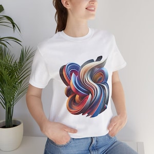 Lebendiges 3D Abstrakt Swirl T-Shirt - Bold & Künstlerischer Digitaldruck | Hochauflösend| Sofortdownload | DTF