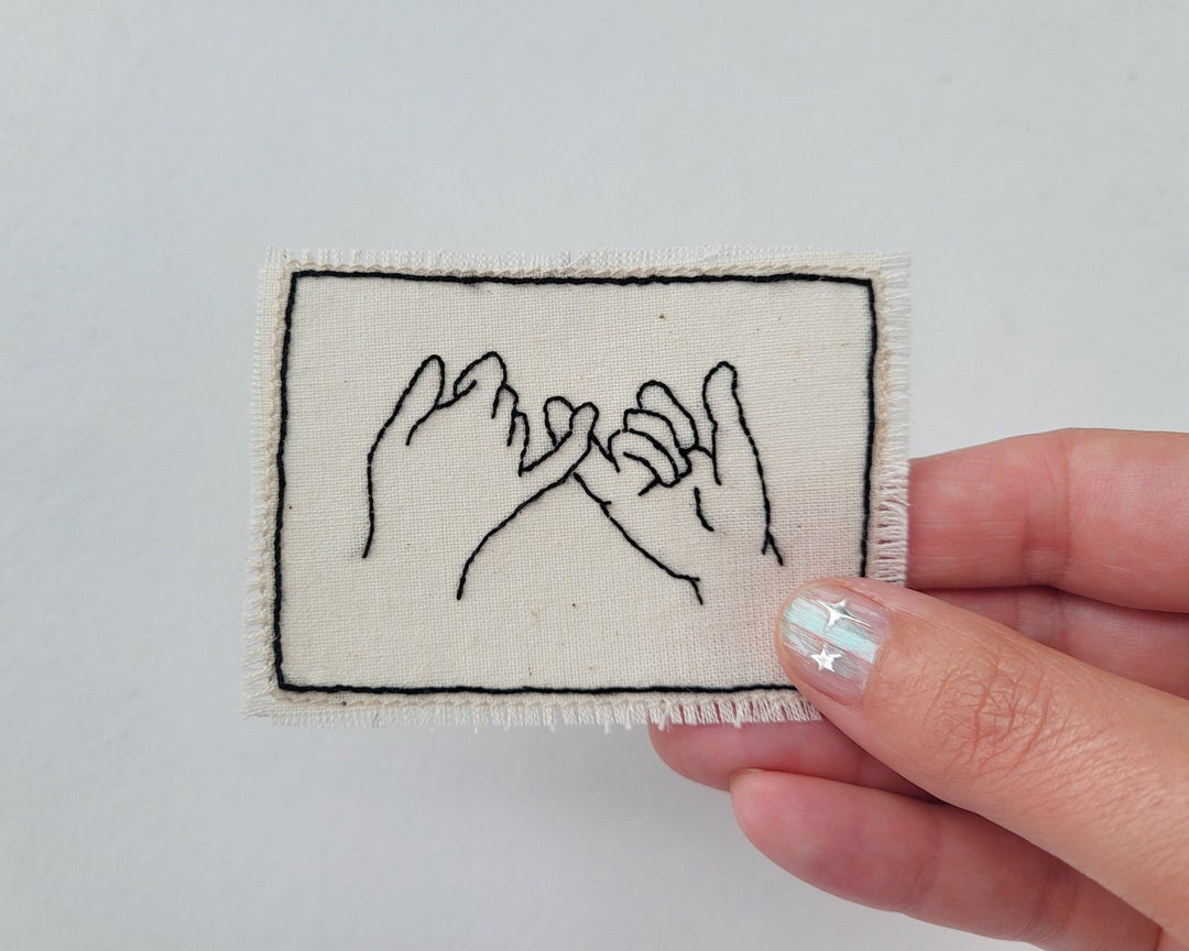 Hand Embroidered Patch Pinky Promise small - Etsy