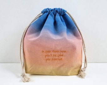 Sunset Project Bag - A year from now you'll be glad you started